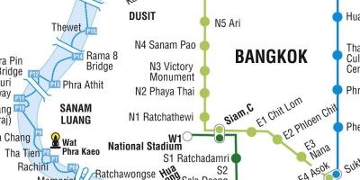 Karte bangkoka metro un skytrain