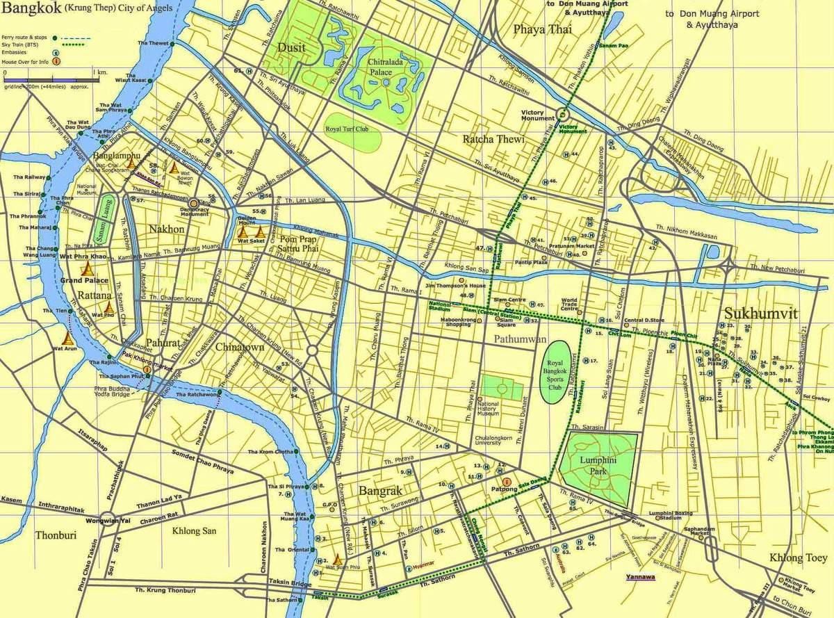 karte ceļa bangkok