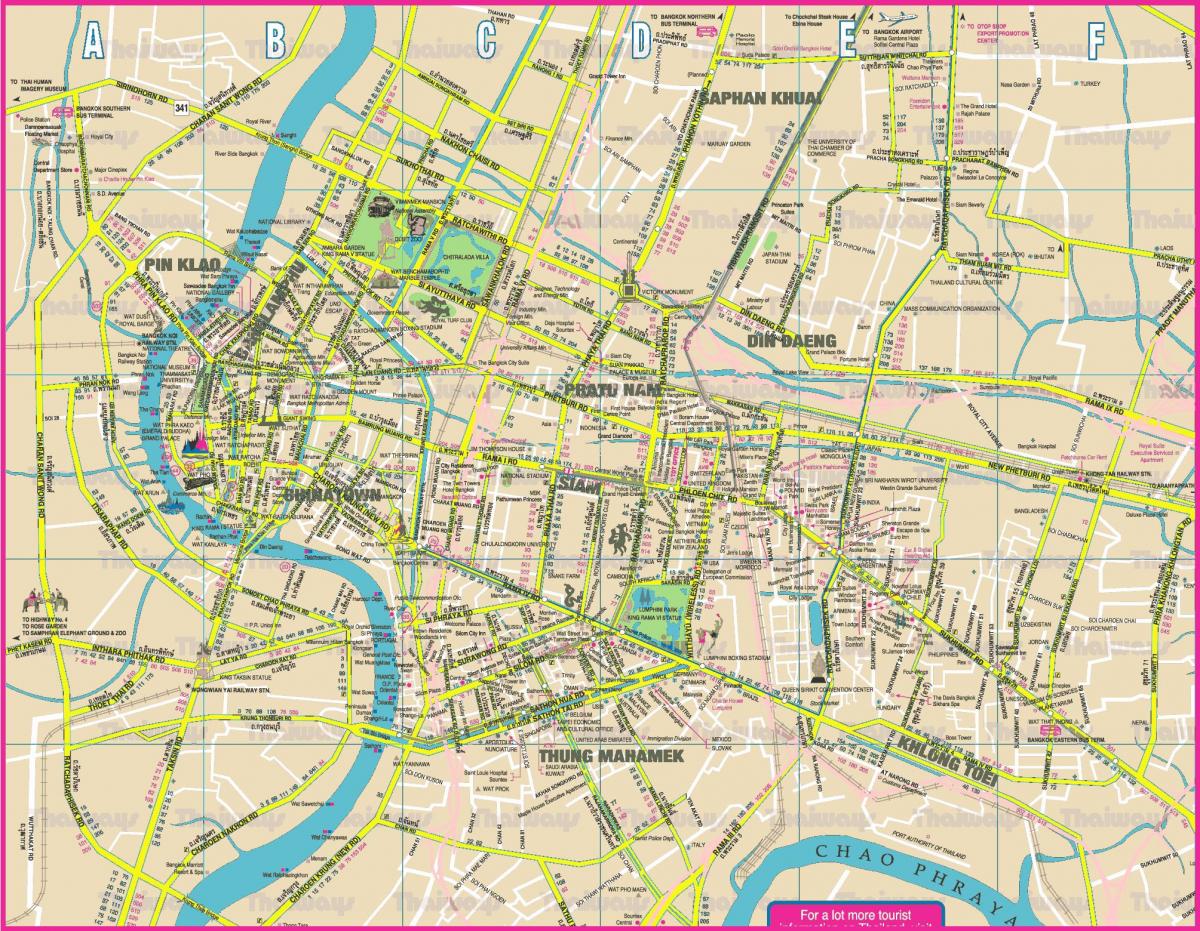 pilsētas karte, bangkoka