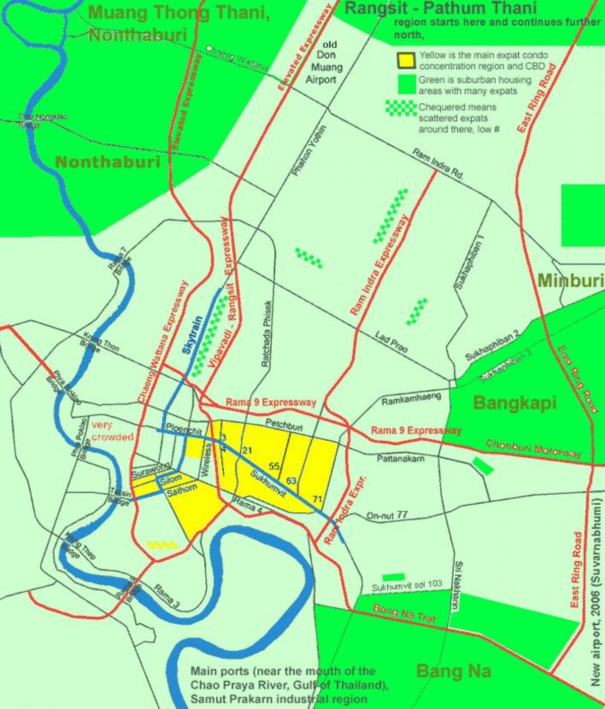 bangkoka centra zonā karte