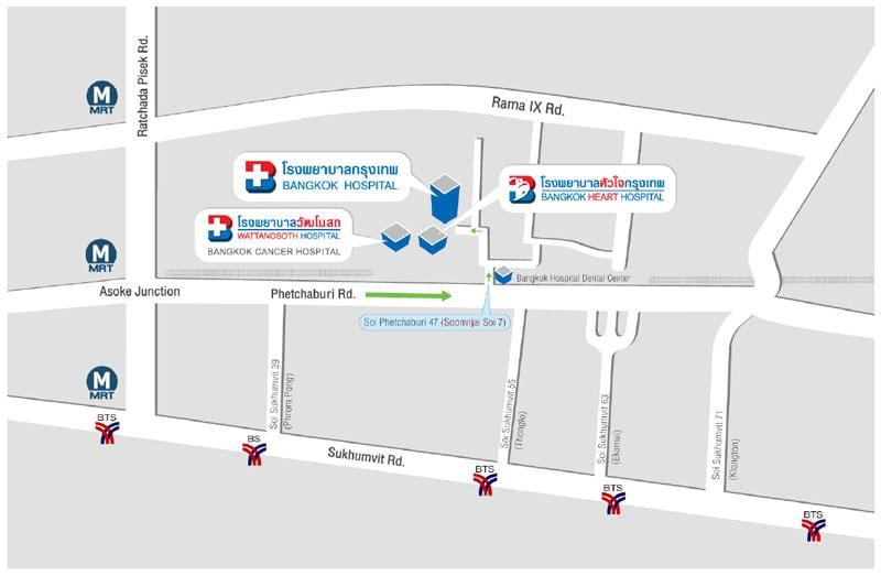 karte no bangkokas slimnīca