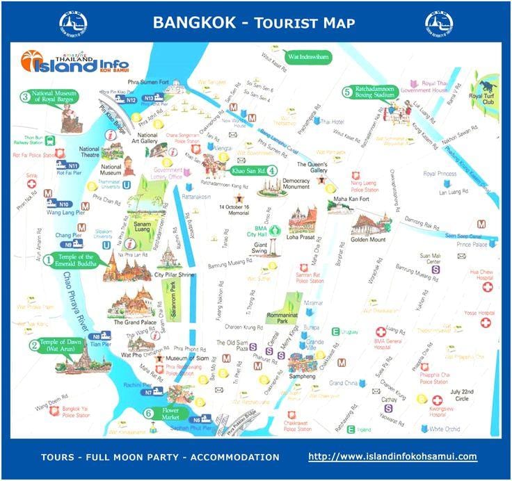bangkoka taizemes tūrisma karte