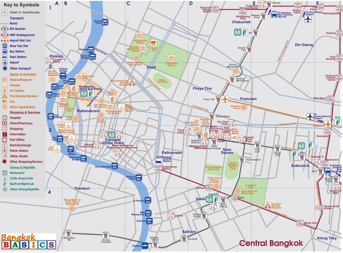 karte centrālā bangkoka
