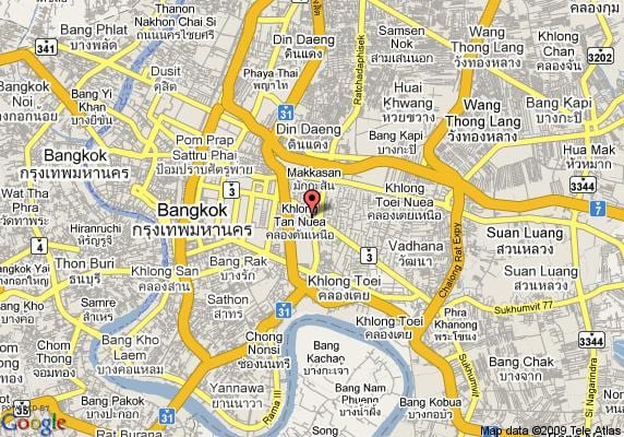 karte sukhumvit bangkok platība