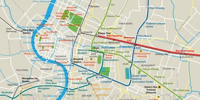 Karte bangkoka pilsētas centrs