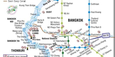 Sabiedriskais transports bangkoka karte