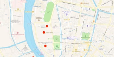 Kartes tempļiem bangkokā