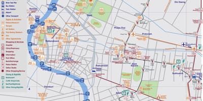 Karte centrālā bangkoka