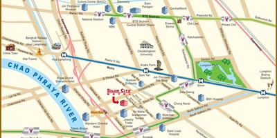 Karte upes pilsētas bangkok